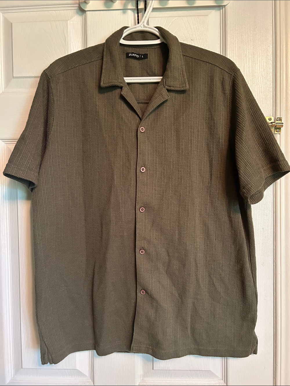 Forrest Green Short-Sleeve Button-Up Shirt